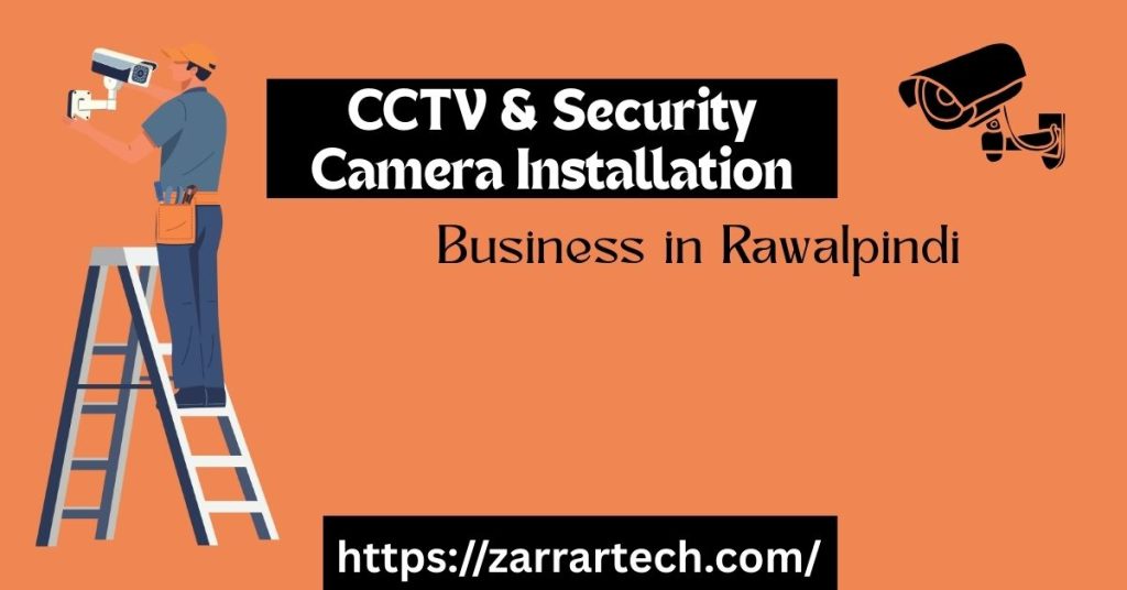 CCTV Camera installer is installing CCTV Camera