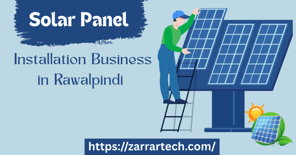 Solar panel installer is installing Panel